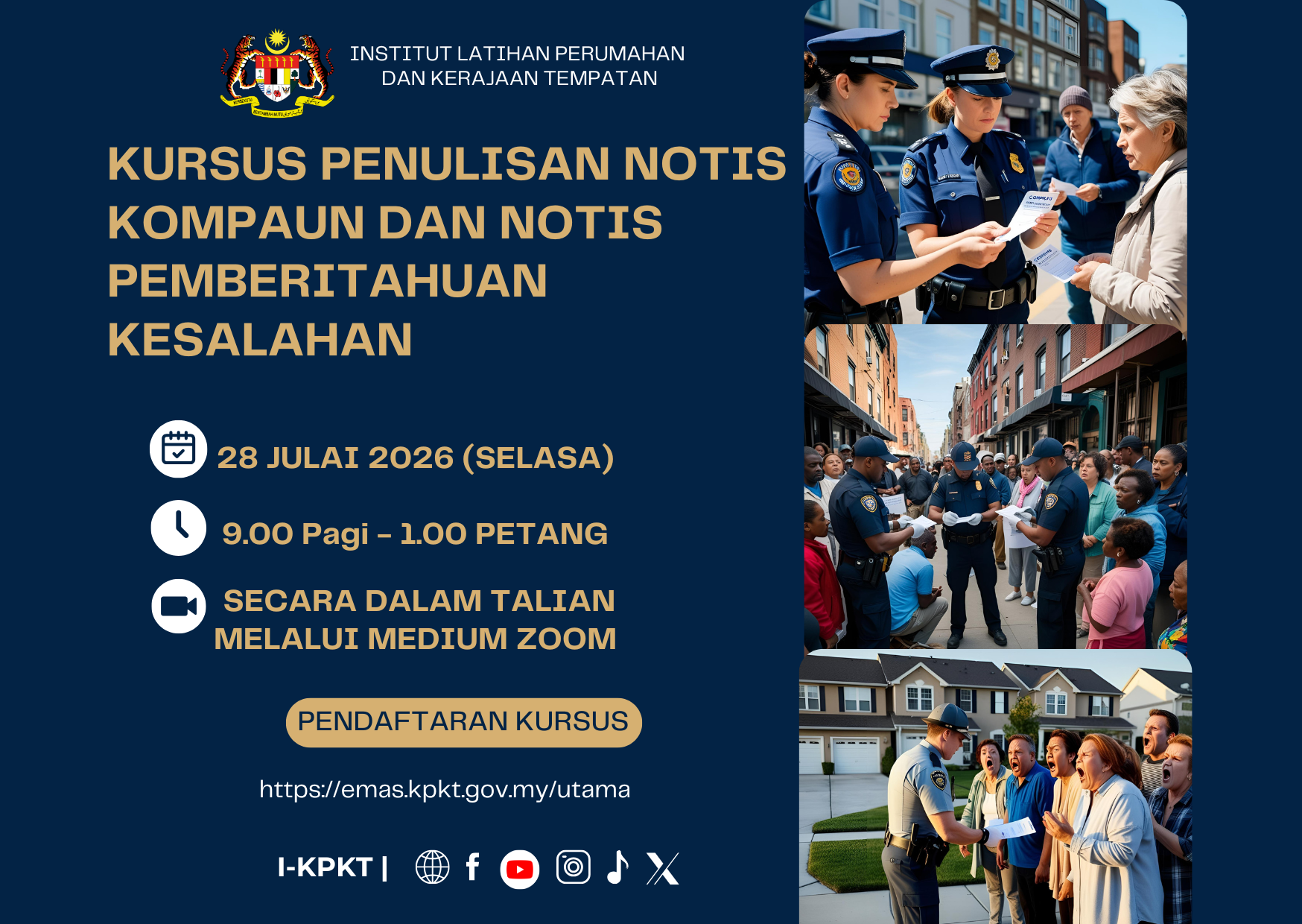 KURSUS PENULISAN NOTIS KOMPAUN DAN NOTIS PEMBERITAHUAN KESALAHAN