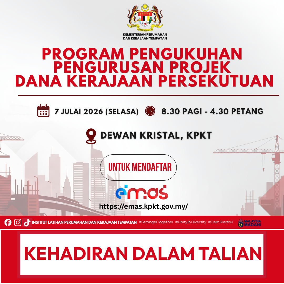 (KEHADIRAN DALAM TALIAN) PROGRAM PENGUKUHAN PENGURUSAN PROJEK DANA KERAJAAN PERSEKUTUAN