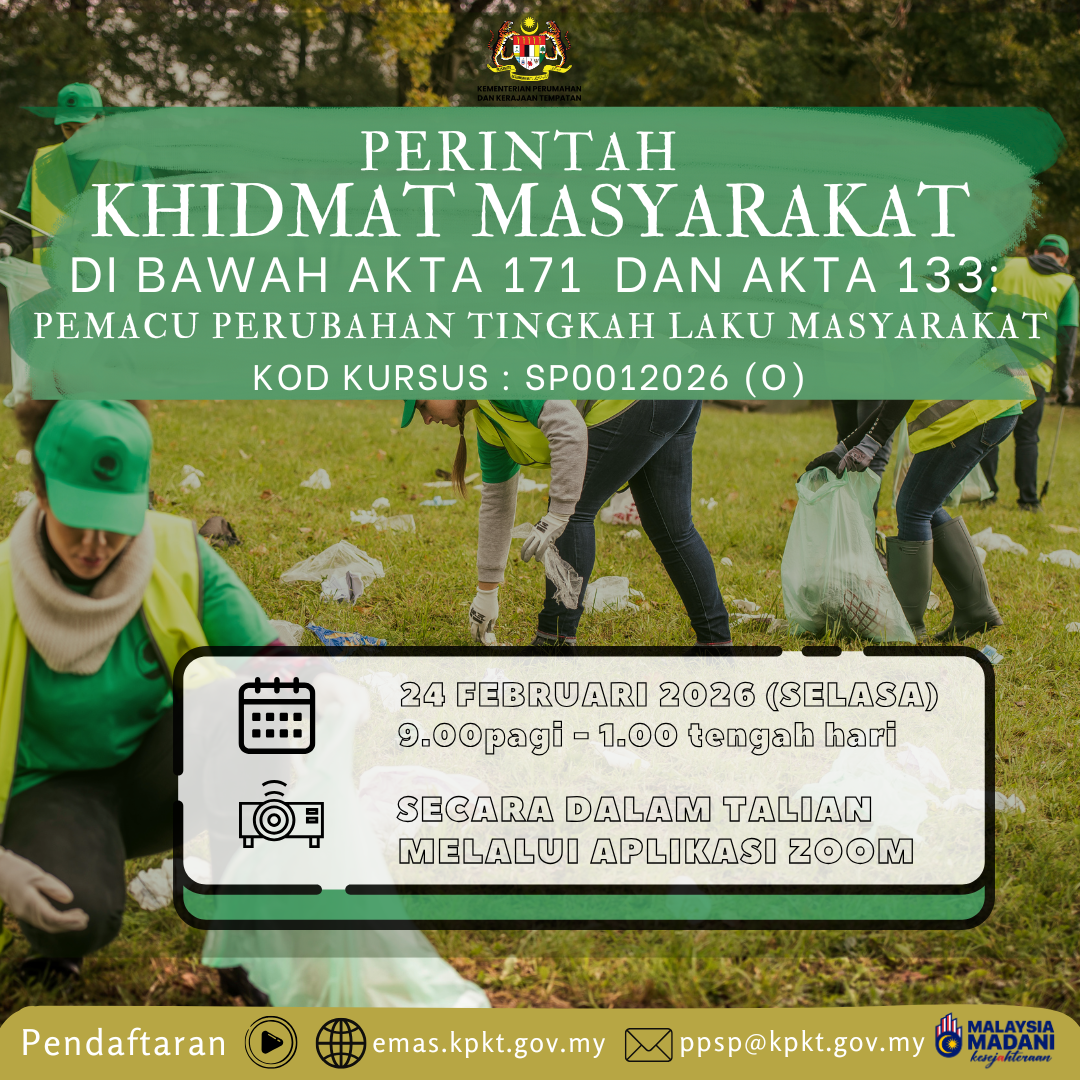 PERINTAH KHIDMAT MASYARAKAT DI BAWAH AKTA 171 DAN AKTA 133: PEMACU PERUBAHAN TINGKAH LAKU MASYARAKAT