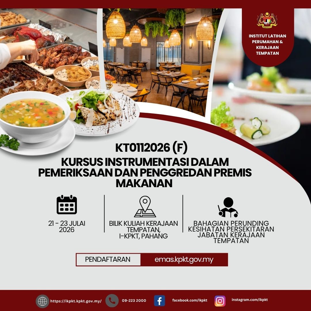 KURSUS INSTRUMENTASI DALAM PEMERIKSAAN DAN PENGGREDAN PREMIS MAKANAN