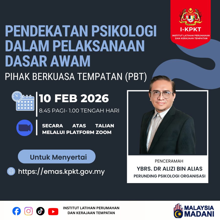 KURSUS PENDEKATAN PSIKOLOGI DALAM PELAKSANAAN DASAR AWAM PIHAK BERKUASA TEMPATAN